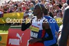 Mo Farah after winning the mens Morrisons Great North Run. Photo: David T. Hewitson/Sports for All Pics